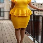 Yellow Plus Size Skirt And Top