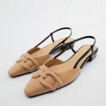 Brown and Black Ladies Flat Sandals