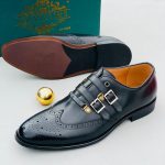 Mens Black Brogues With Buckle