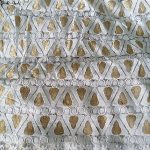White And Gold Lace Fabric