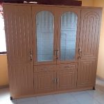 Wooden Wardrobe With Mirror