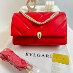 Bvlgari Red Chain Strap Clutch Bag
