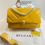 Yellow Bvlgari Chain Strap Bag