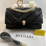 Black Bvlgari Chain Strap Bag