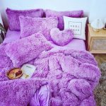 Purple Fluffy Bedsheet