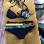 Black Two Piece Bikini (Red, Yellow, Green, Blue)