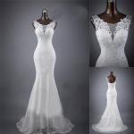 White Lace Fishtail Wedding Dress