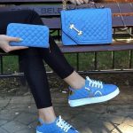 Light Blue Ladies Bag and Sneaker Set