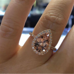 Zircon Pear Engagement/Promise ring