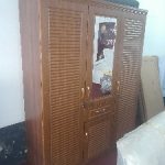 Wooden Wardrobe With Mirror