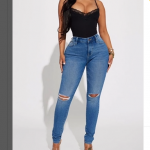 Ladies Ripped Jeans Trousers