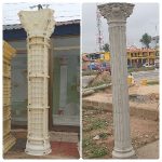 Round Lines Plastic Pillar