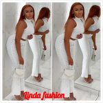 White Two Piece Ladies Top And Trousers