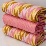 Pink, Gold and White Bonwire Kente