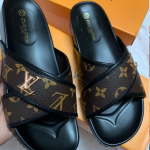 Louis Vuitton High-Quality Leather Men's Horizontal Slippers