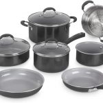 Cuisinart 11-Piece Ceramica XT Nonstick Cookware Set, Black/Stainless Steel