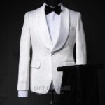 White Suit With Black Trousers