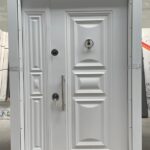 One And Half White Metal Security Turkish Doors