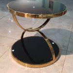 Glass And Steel Center Table