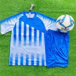 Blue Striped Soccer Jersey Set (Set of 18)