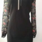 Black Floral Ladies Thrift Dress