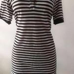 Black And White Striped Ladies Thrift Dress