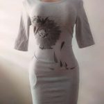 Grey Floral Thrift Dress