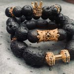 Black lava bracelets