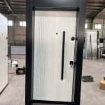 Black And White Single Security Door