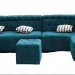 Blue U Shaped Sofa