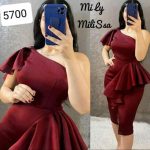 Wine One Hand Party Dress