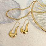 Violet Music Pin Huggies 18k Gold Plated Earrings