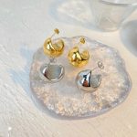 Sansa Semi Circle Gold Plated Earrings