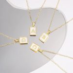 A - D Lettered 18k Gold Plated Necklace