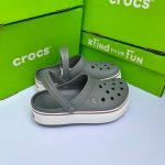 Grey Crocs Slippers
