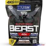 USN Super Grow Beast Mass Gainer Supplement 4kg (All flavors)
