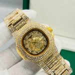 Gold Iced Ladies Watch