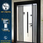 Black And White One And Half Turkish Heavy Duty Security Door