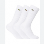 White Lacoste Mens Socks (Pack of 4)