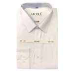 Arare Mens White Long Sleeves Shirt