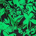 Green And Black Floral Fabric