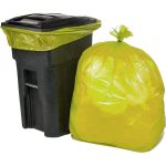 240 Liter Bin Liner, Yellow - 95pcs