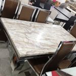 Six Seater Marble Dining Set