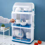 3 Layer Dish Rack With Cover