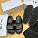 Black Givenchy Mens Leather Slippers