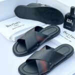 Black Berluti Mens Slippers