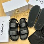 Black Leather Givenchy Slippers