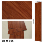 Dark Brown Wood Patterned Vinyl Floor Tiles