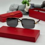 Black Cartier Rimless Sunglasses