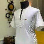 White Short Sleeves Mens Kaftan